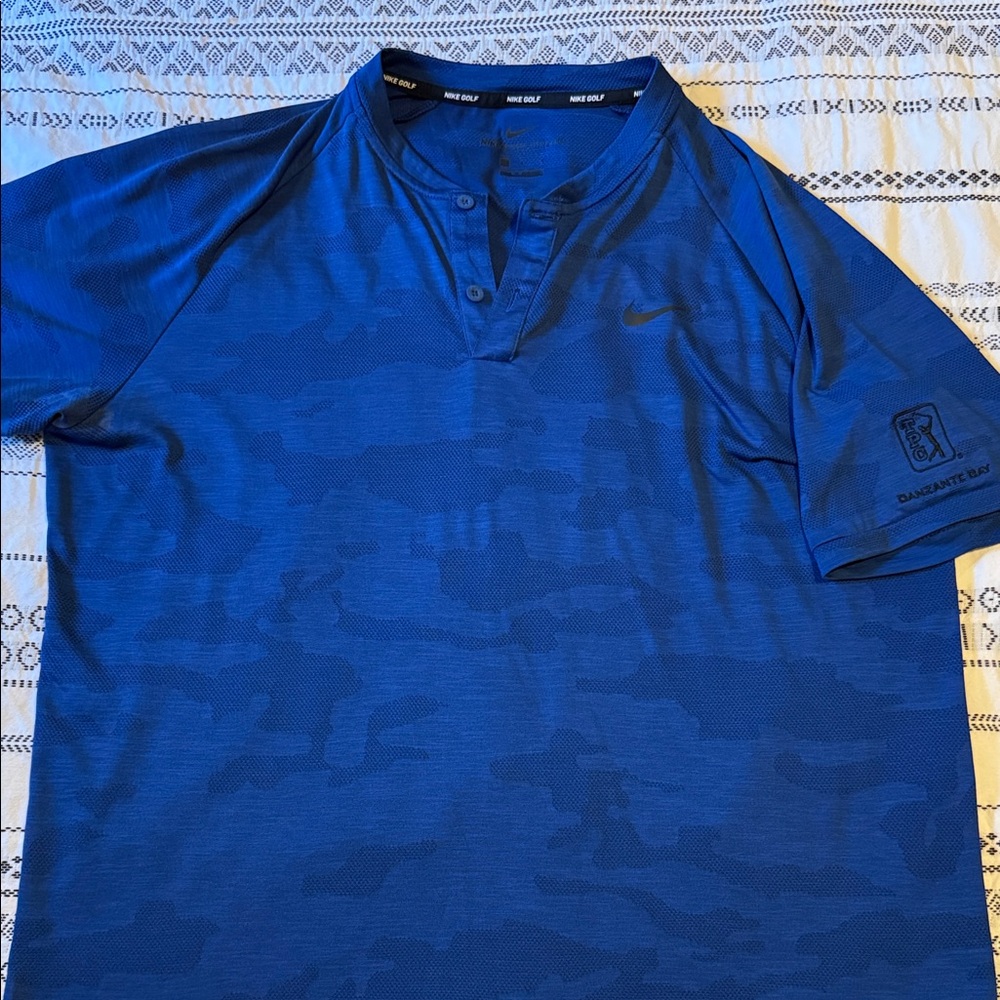 Nike Men's Camo Blue Polo Shirt